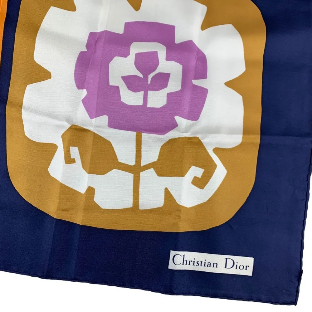 Christian Dior Vintage 100% Silk Scarf - Picture 3 of 3
